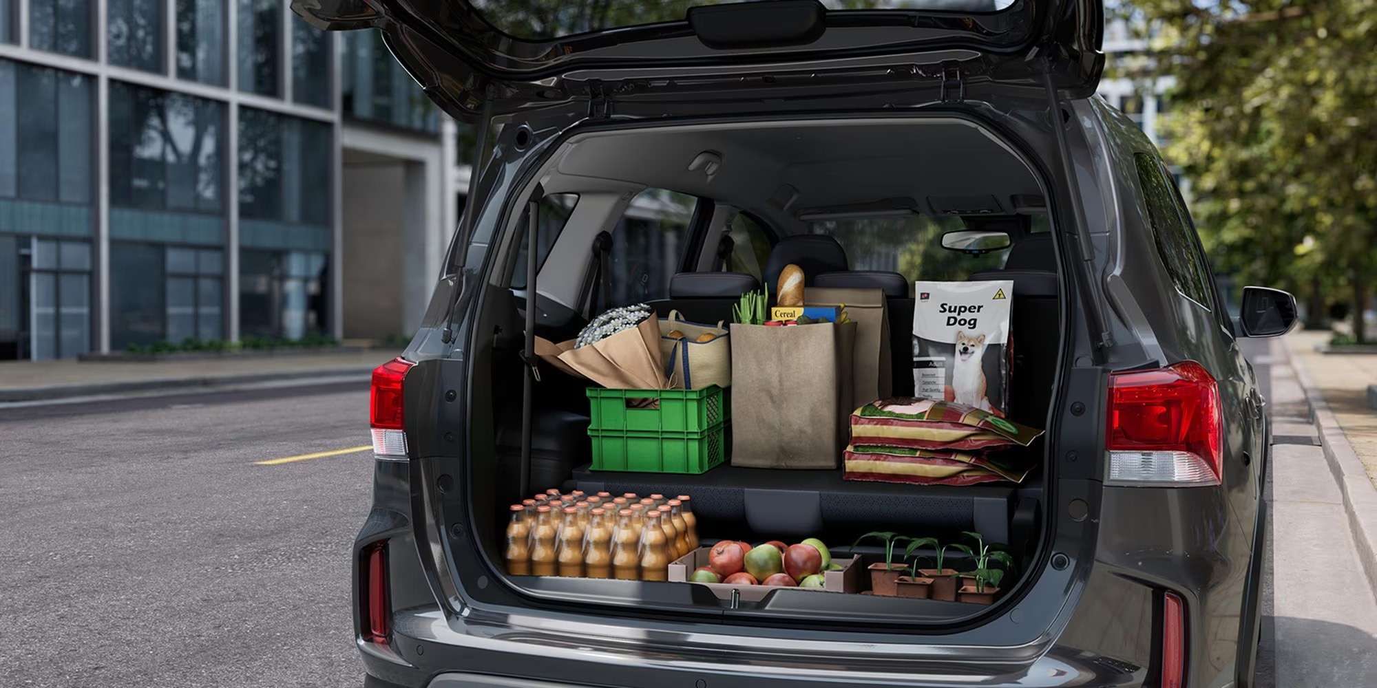Porta-malas do Chevrolet Spin carregado